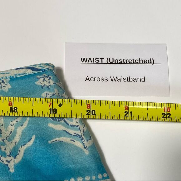 Vintage Chaps Boho Coastal Cowgrl Blue Cotton Skirt Women's Size 16 - Picture 5 of 11